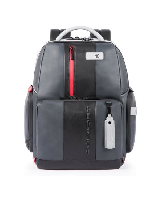 Piquadro кожаный бизнес-рюкзак CA4550UB00BM/GRN черно-серый