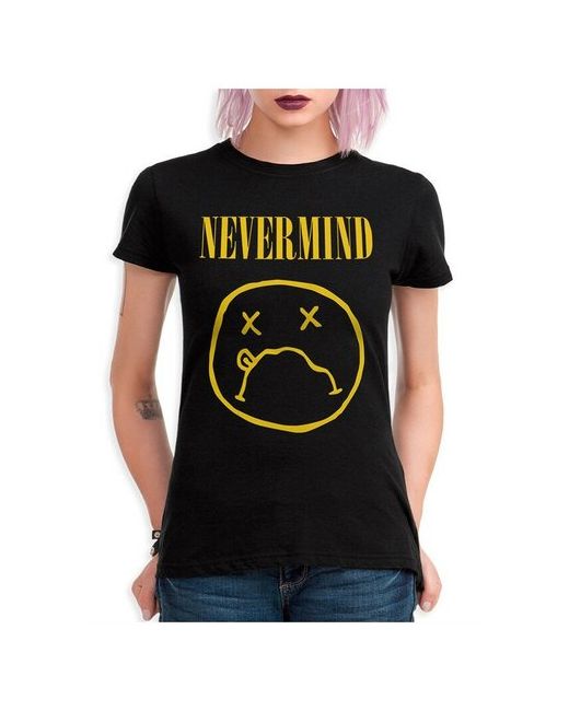 Dream Shirts Футболка Dreamshirts Studio Nirvana Нирвана Nevermind Курт Кобейн Черная XL