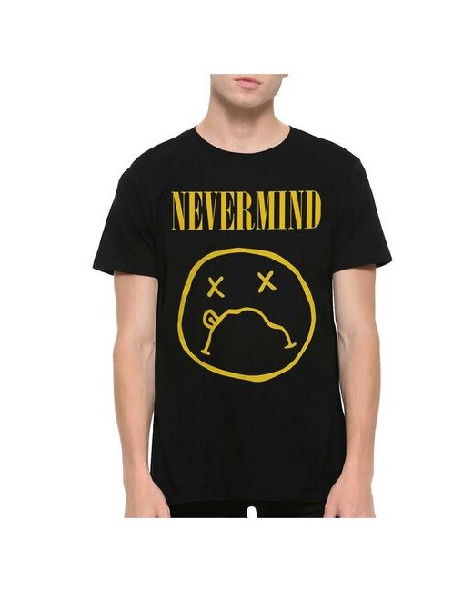 Dream Shirts Футболка Dreamshirts Studio Nirvana Нирвана Nevermind Курт Кобейн Черная 2XL