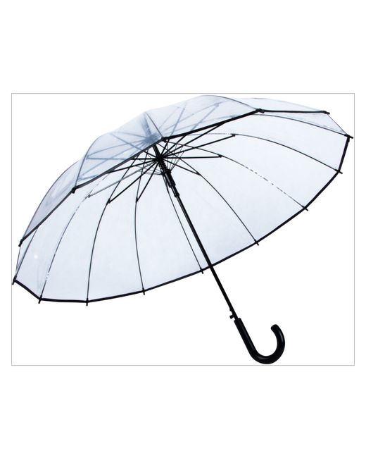 ЭВРИКА подарки и удивительные вещи Зонт Прозрачный 14 спиц Черная кайма Эврика зонт трость диаметр купола 100 см