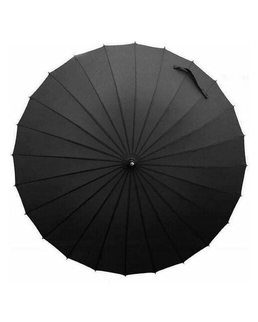 Universal Umbrella Зонт трость черного цвета ручка крюк из дерева купол 104см 24 спицы.