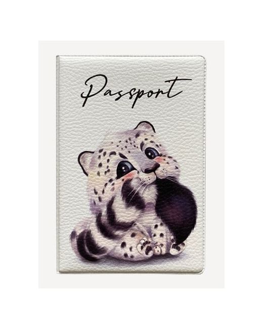 Wonder Me GIFT Обложка на паспорт Чехол для документов из экокожи Барс дополнительный прозрачный карман загранпаспорт