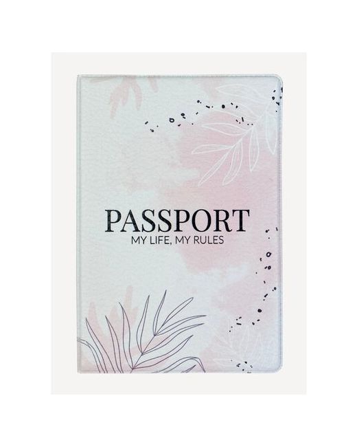 Wonder Me GIFT Обложка на паспорт Чехол для документов из экокожи розовый с дополнительным прозрачным карманом загранпаспорт