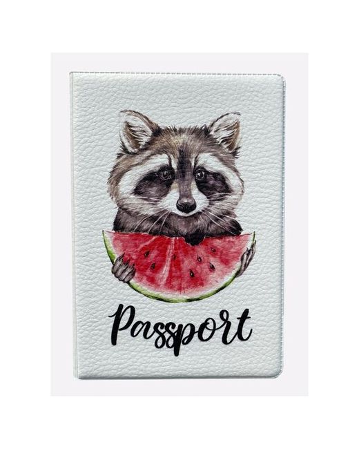 Wonder Me GIFT Женская обложка на паспорт Животное енот Чехол для документов из экокожи с дополнительным прозрачным карманом загранпаспорт