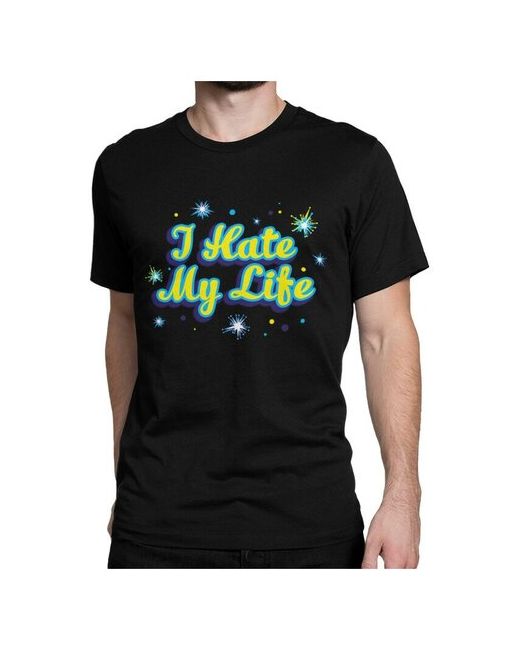 Dream Shirts Футболка с надписью I Hate My Life Черная M