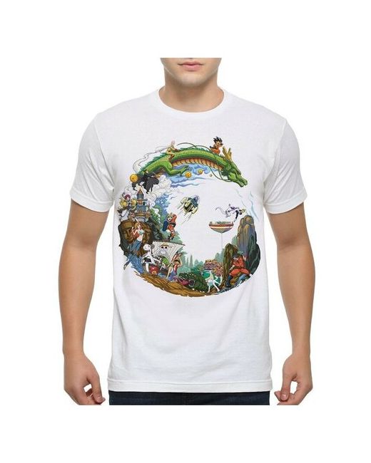 Dream Shirts Футболка комбо Аниме Драконий жемчуг Ванпанчмен Ван Пис XL