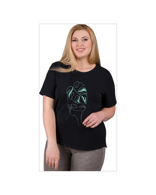 Sharlize Женская футболка арт. 19-0287 размер 44 Кулирка Шарлиз округлый вырез горловины v-образный спинки короткий рукав
