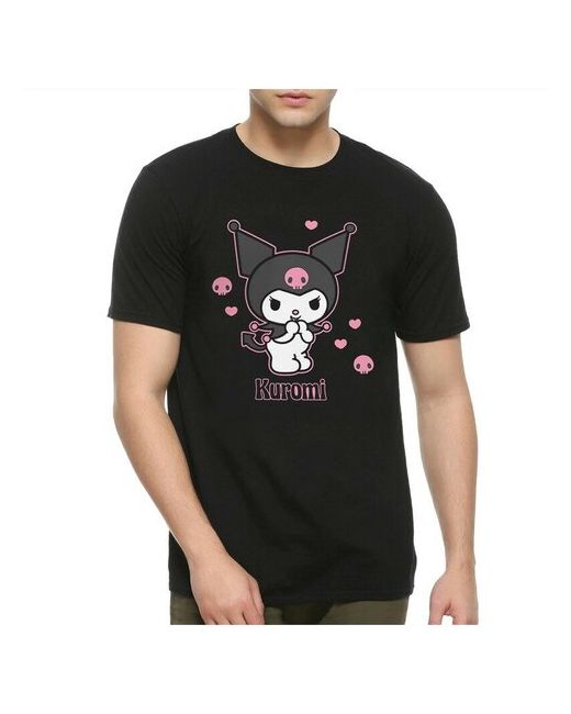 Dream Shirts Футболка DreamShirts Hello Kitty Kuromi Хелло Китти Куроми Хеллоу Черная L