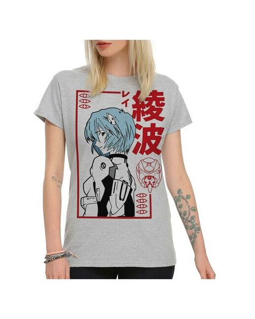 Dream Shirts Футболка DreamShirts Аниме Евангелион Рей Аянами Neon Genesis Evangelion XL