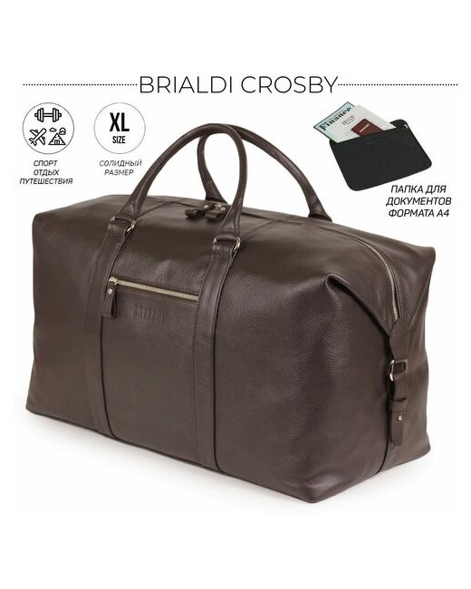Brialdi Дорожно-спортивная сумка Crosby Кросби relief brown