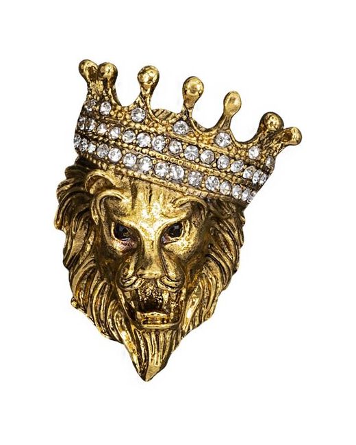 Otokodesign Брошь бижутерная Король лев Замок-булавка Бижутерный сплав Золотистый 12-56176