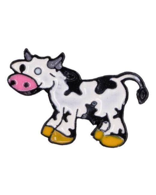 Otokodesign Значок металлический пятнистая корова Клипса Бижутерный сплав Разноцветный 53831