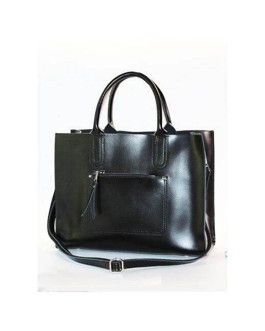 Finsa сумка-шоппер MACON из натуральной кожи черного цвета