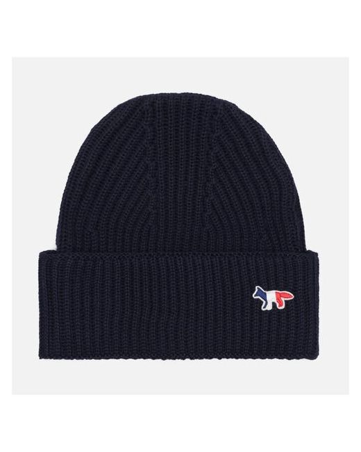 Maison Kitsune Шапка Tricolor Fox Patch Ribbed Размер ONE