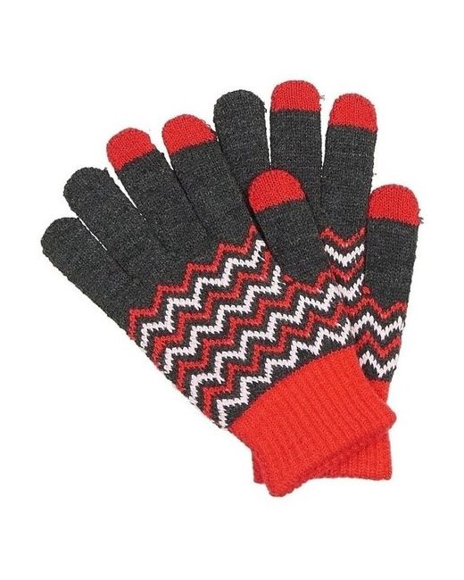 Territory Теплые перчатки для сенсорных дисплеев р.UNI Red-Grey 0214