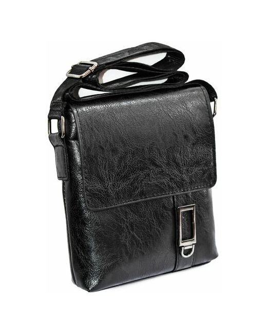 Status Bags Стильная сумка-планшет черного цвета из качественной экокожи