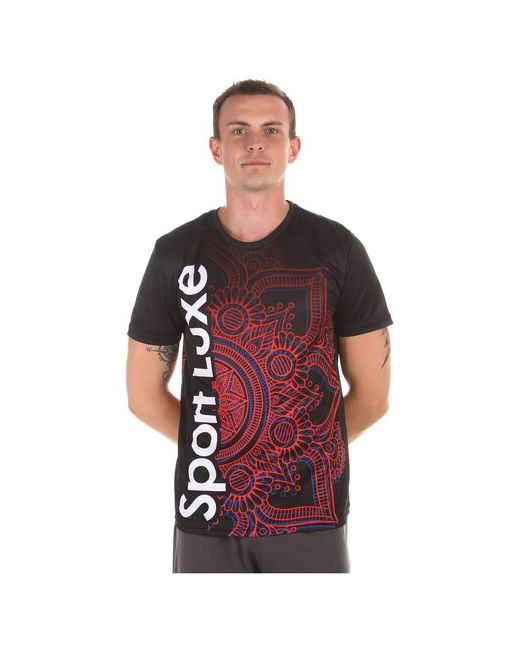 Sesmik футболка черная с красно-синим узором by Vlad Sedov VS003/VS0001 L 50