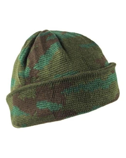 Военный коллекционер шапка бини камуфляж зелёного цвета армейская тёплая вязаная милитари кмф для рыбалки и охоты размер 56-58