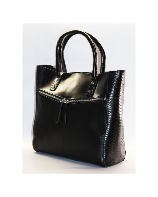Finsa Женская сумка-шоппер FERNANDI черная из натуральной кожи