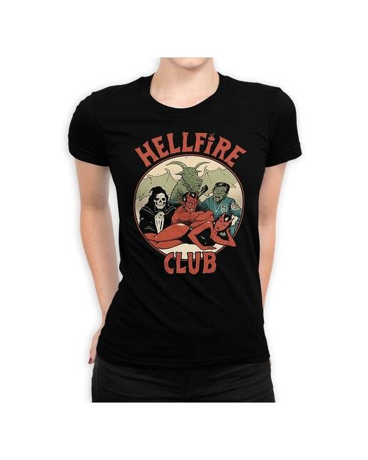 Dream Shirts Футболка DreamShirts Hellfire Club Stranger Things Очень странные дела Черная 3XL