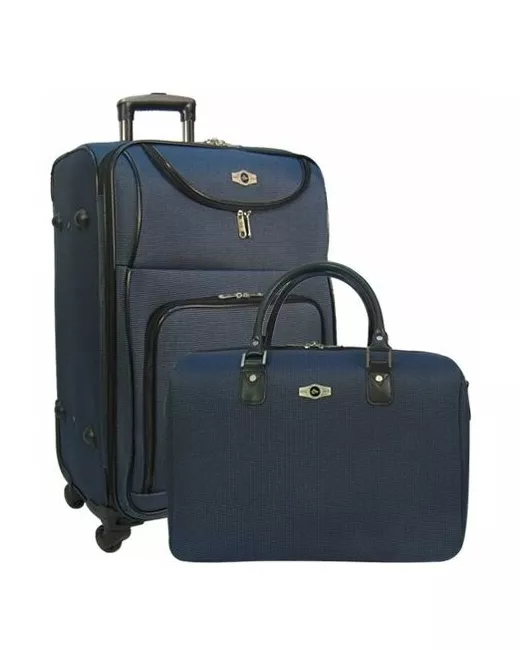 Borgo Antico Набор чемодан сумочка 6088 dark blue 23.5/16
