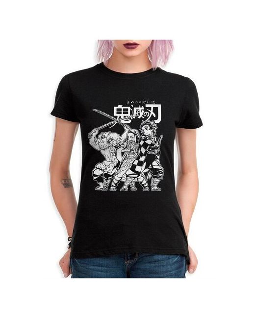 Dream Shirts Футболка Dreamshirts Studio Клинок рассекающий демонов Demon Slayer Аниме Черная XL