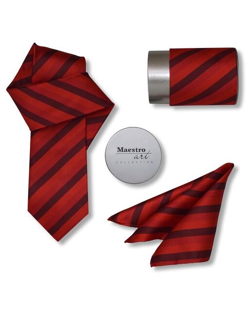 Maestro Подарочный набор галстук с платком De Red-B-54