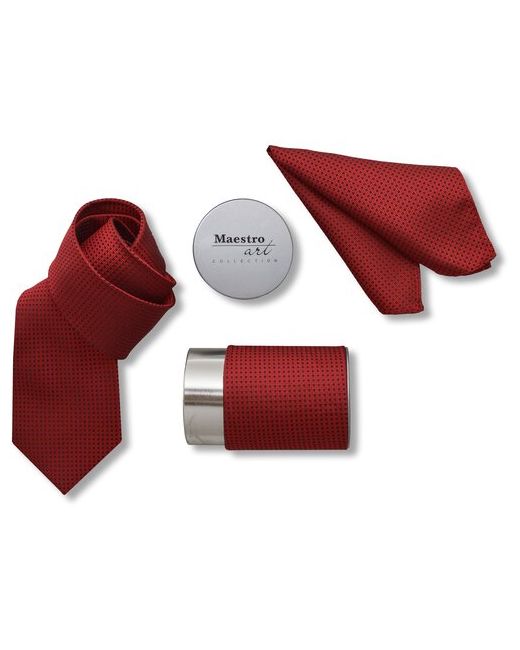Maestro Подарочный набор галстук с платком De Red-B-58