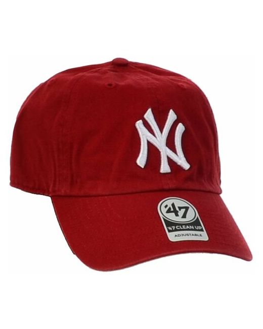 47 Brand Бейсболка классическая с изогнутым козырьком Clean Up New York Yankees RGW17GWS OS кармин