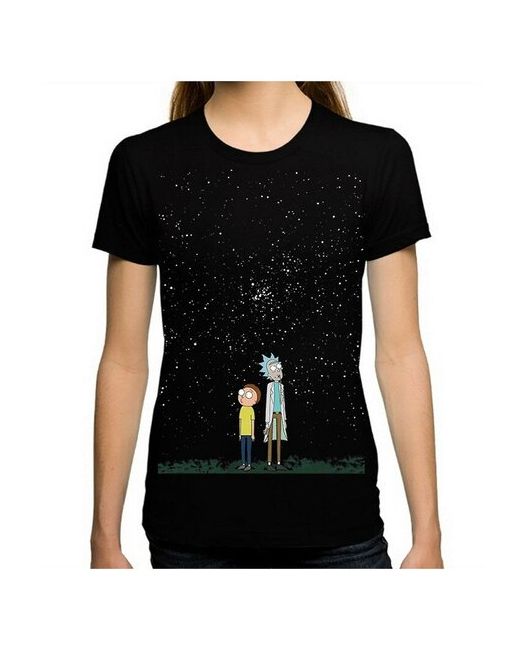 Dream Shirts Футболка DreamShirts Studio Рик и Морти Санчез Мультфильмы Черная XL