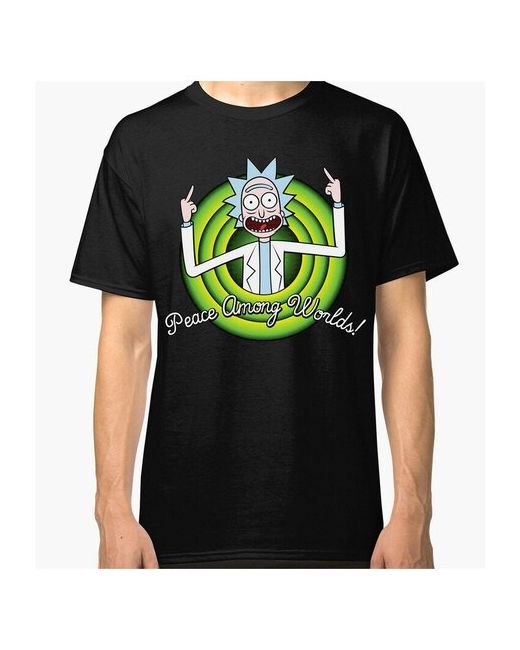 Dream Shirts Футболка DreamShirts Studio Рик и Морти Санчез Мультфильмы Черная M