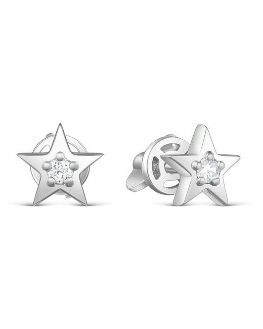 Uvilers серебряные серьги гвоздики пусеты звезды серебро 925 пробы