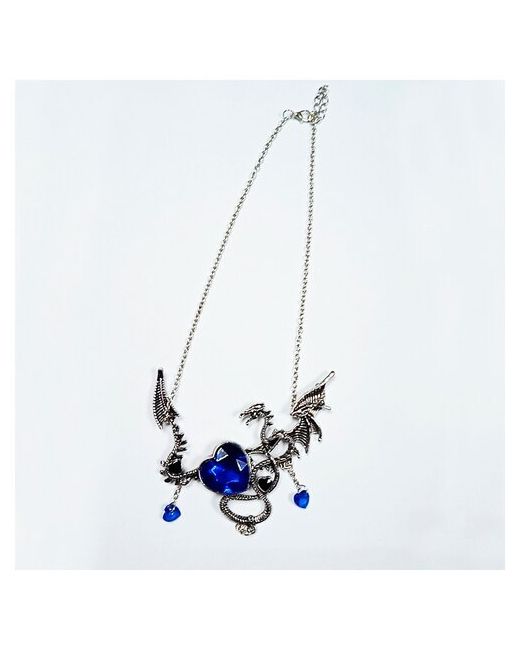 Бижутерия на маскарад Стильная модная подвеска ожерелье Серебряный дракон в готическом стиле арт 1