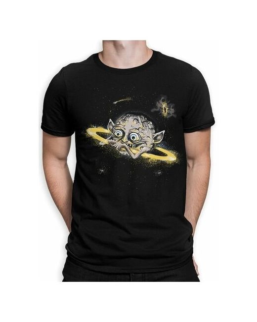 Dream Shirts Футболка DreamShirts Властелин Колец Космический Голлум Кольца Власти The Lord Of Rings Черная S