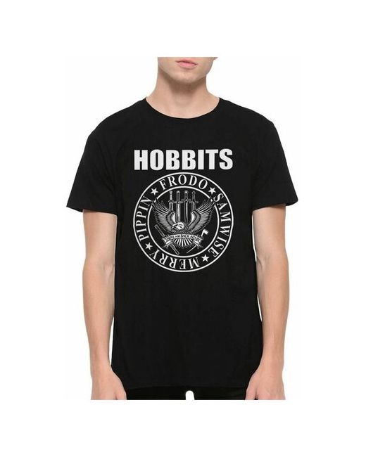 Dream Shirts Футболка DreamShirts Studio Ramones Хоббиты Кольца Власти Властелин Колец The Lord Of Rings Черная 2XL