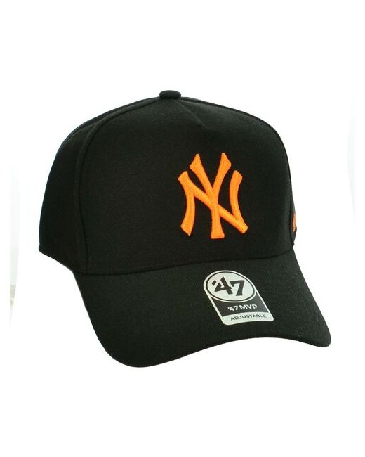 47 Brand Бейсболка классическая с изогнутым козырьком шерсть 47 MVP DT SNAPBACK New York B-MPDTP17WBP OS черно-