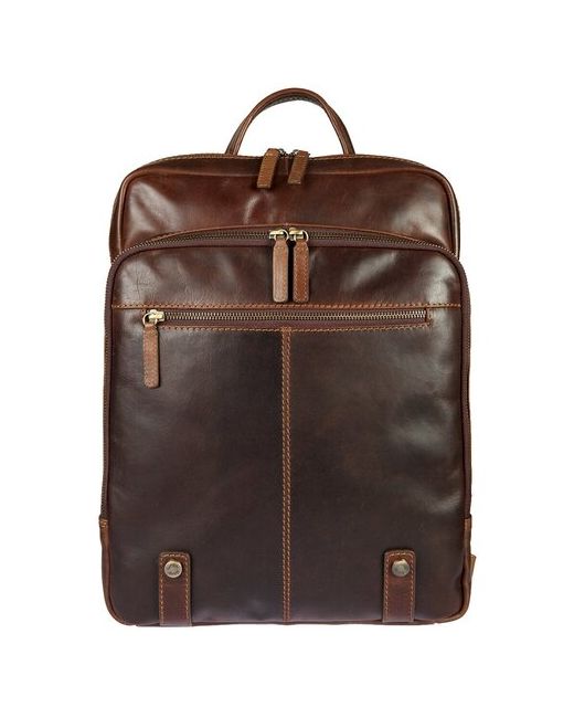 Gianni Conti Деловой кожаный рюкзак 1222335 dark brown