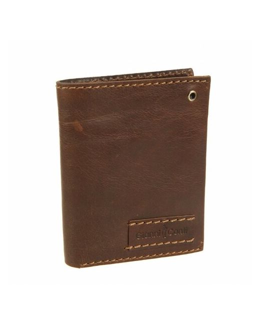 Gianni Conti Мужского портмоне с отверстием для карабина украшена кожаной строчкой 1227117 dark brown