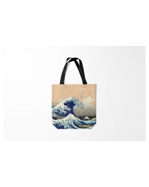 Burnettie Сумка-шоппер 40х40 см Тренды Vaporwave Kanagawa Wave Art