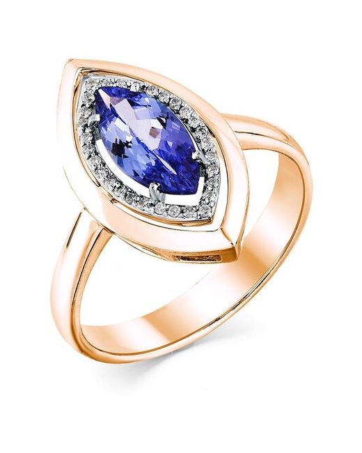Master Brilliant Золотое кольцо с бриллиантом танзанитом 1-107941-00-31 размер 18 мм