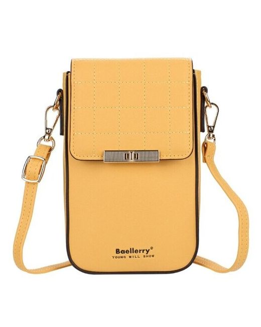 Baellerry сумка портмоне-клатч кросс-боди Young Will Show мини на плечо из экокожи с дополнительным картхолдером для карт желтая