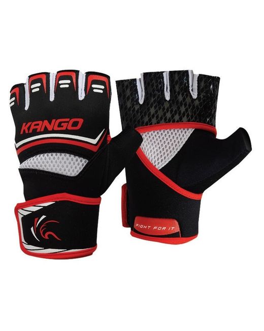 Kango Перчатки спортивные KMA-249 Black Red/White M