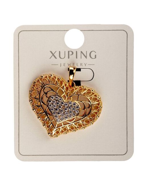Xuping Jewelry Подвеска брелок Сердце ажурное бижутерия под золото Xuping