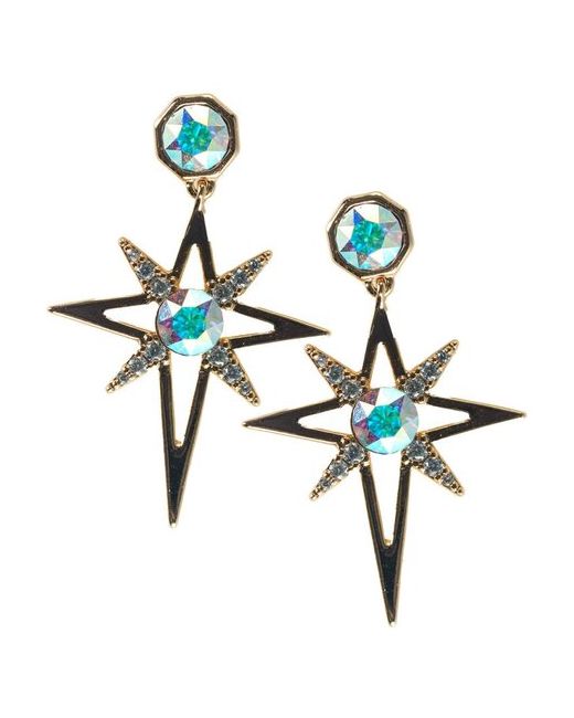 Xuping Jewelry Серьги гвоздики с кристаллами Advanced Crystal Звезды аквамарин бижутерия Xuping