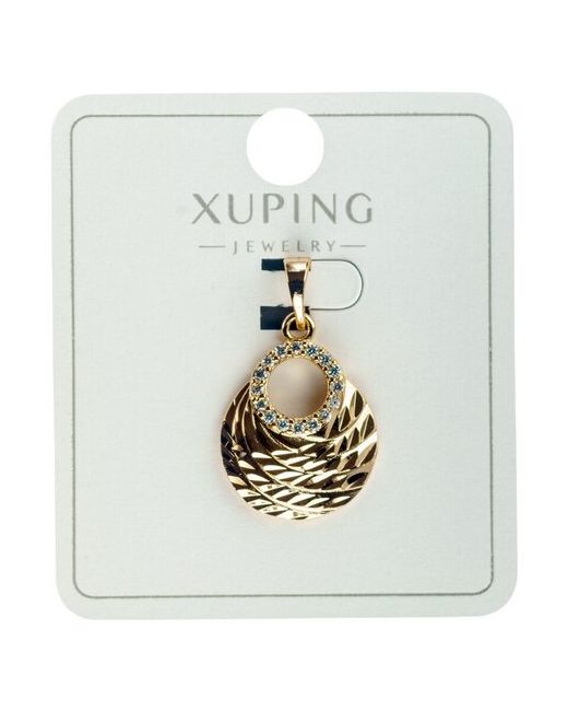 Xuping Jewelry Подвеска кулон на шею с драпировкой бижутерия под золото Xuping