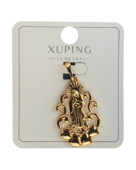 Xuping Jewelry Кулон подвеска иконка на шею вензель бижутерия под золото Xuping
