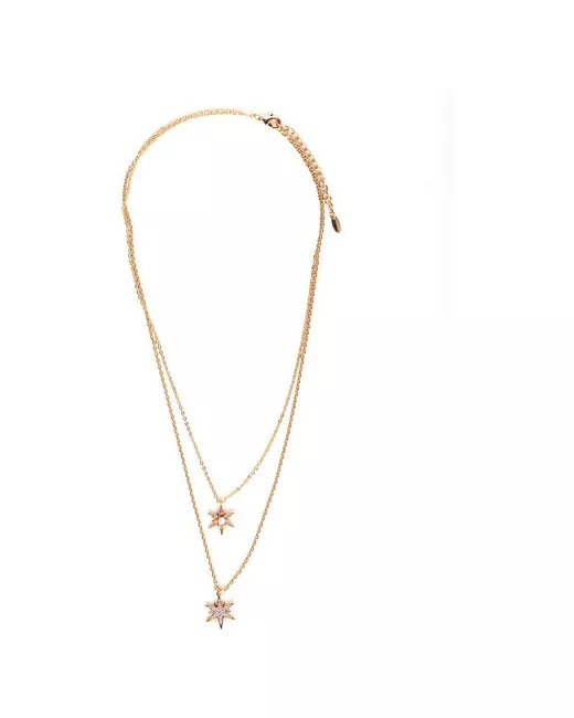 Xuping Jewelry Цепочка на шею двойная под золото со звездочками бижутерия Xuping