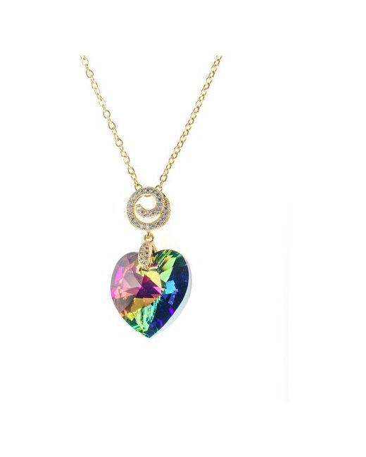 Xuping Jewelry Цепочка с кулоном бижутерия Advanced Crystal сердце разноцветное