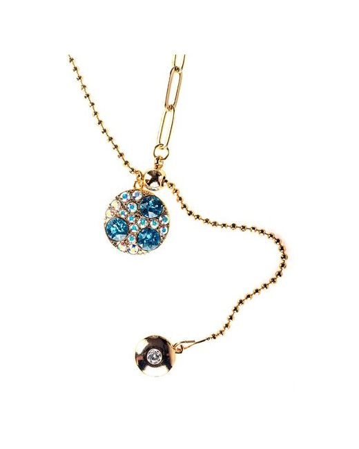 Xuping Jewelry Бижутерия цепочка на шею с кристаллами Advanced Crystal медальон бирюза