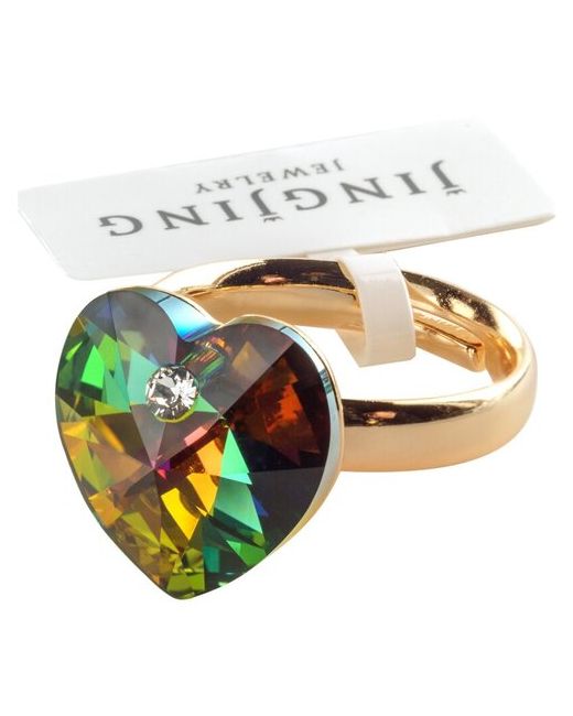Xuping Jewelry кольцо c Advanced Crystal сердце зеленое